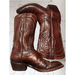 Vintage-Men’s Lucchese 2083 Seville Goatskin Handmade Mens Sz. 9D Western boots